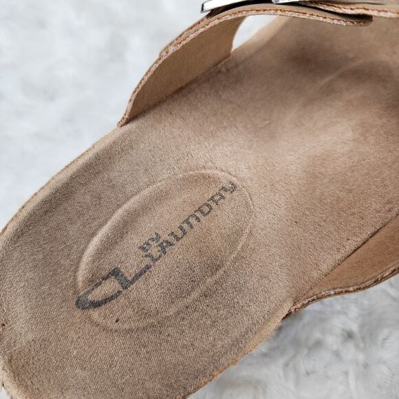 CL by Laundry Tan Wedge Sandals Size 11 - Picture 3 of 9
